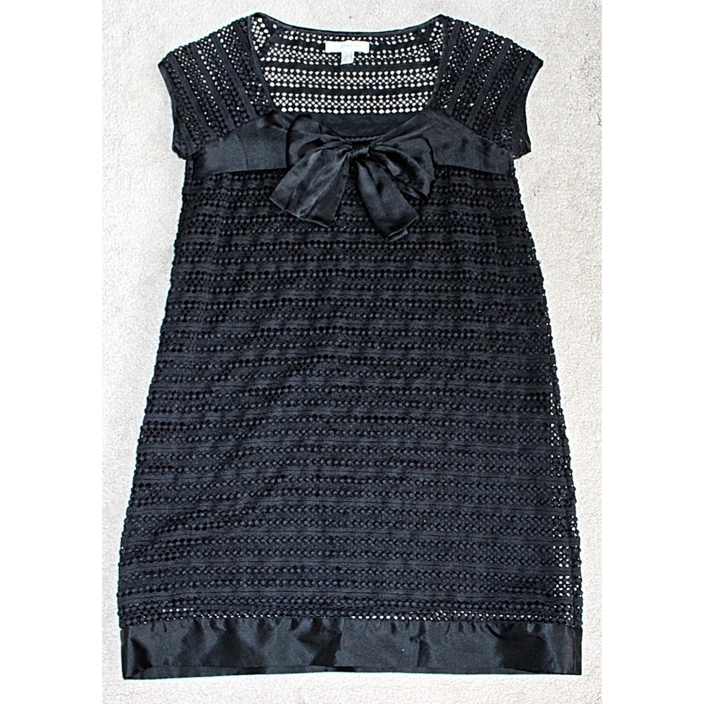 Lu Lu Cheung Designer - Lolita Dress - Silk + Eyelet Babydoll with Bow, Med - Picture 9 of 12